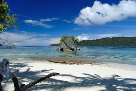 Spiaggia Papua indonesiana